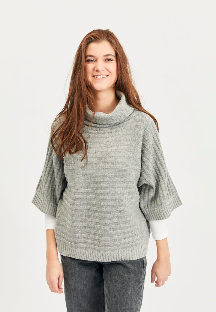 Lind Alba Poncho 35 Grey Melange