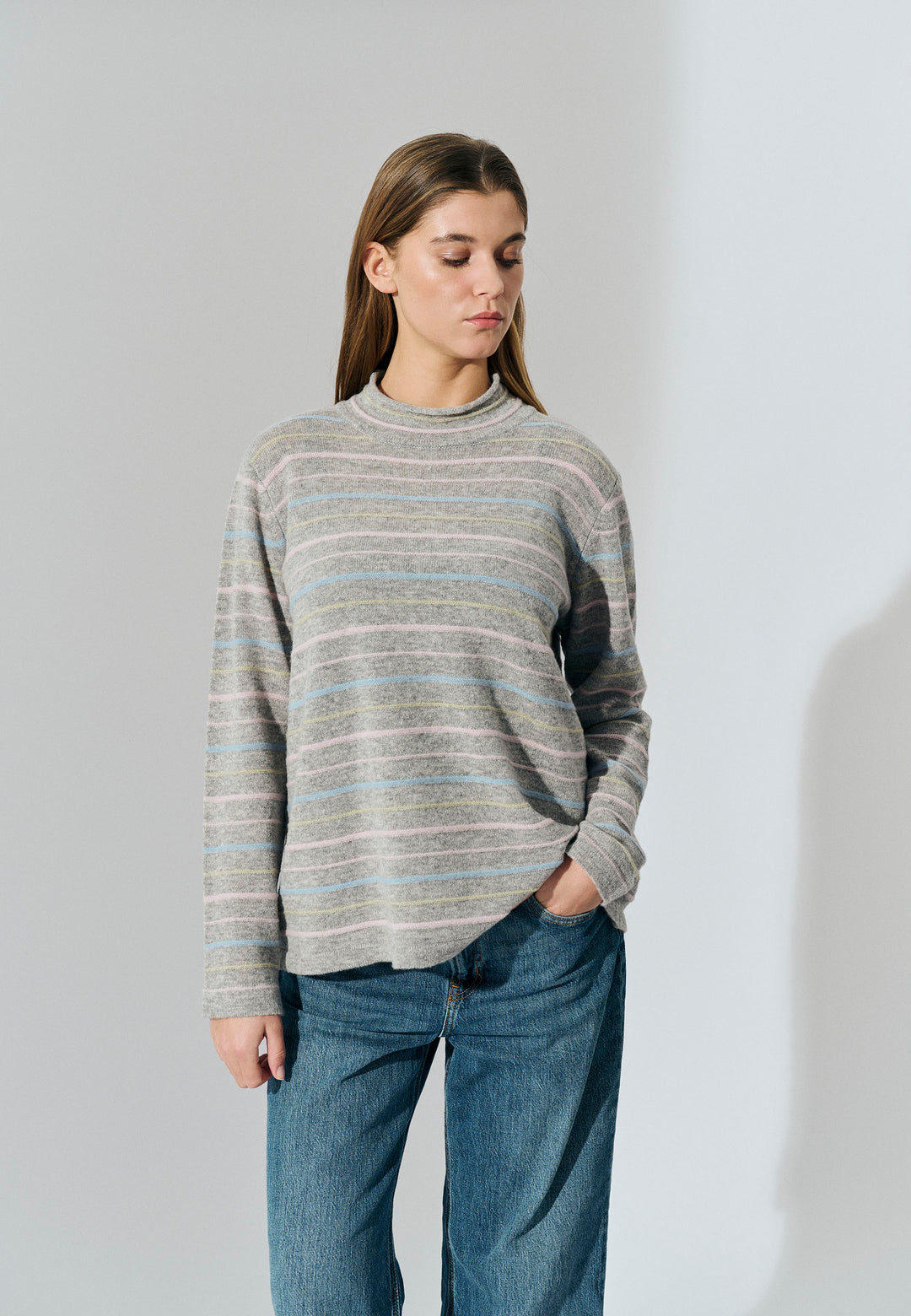 Lind LiKati Knit Pullover 9650 grey melange