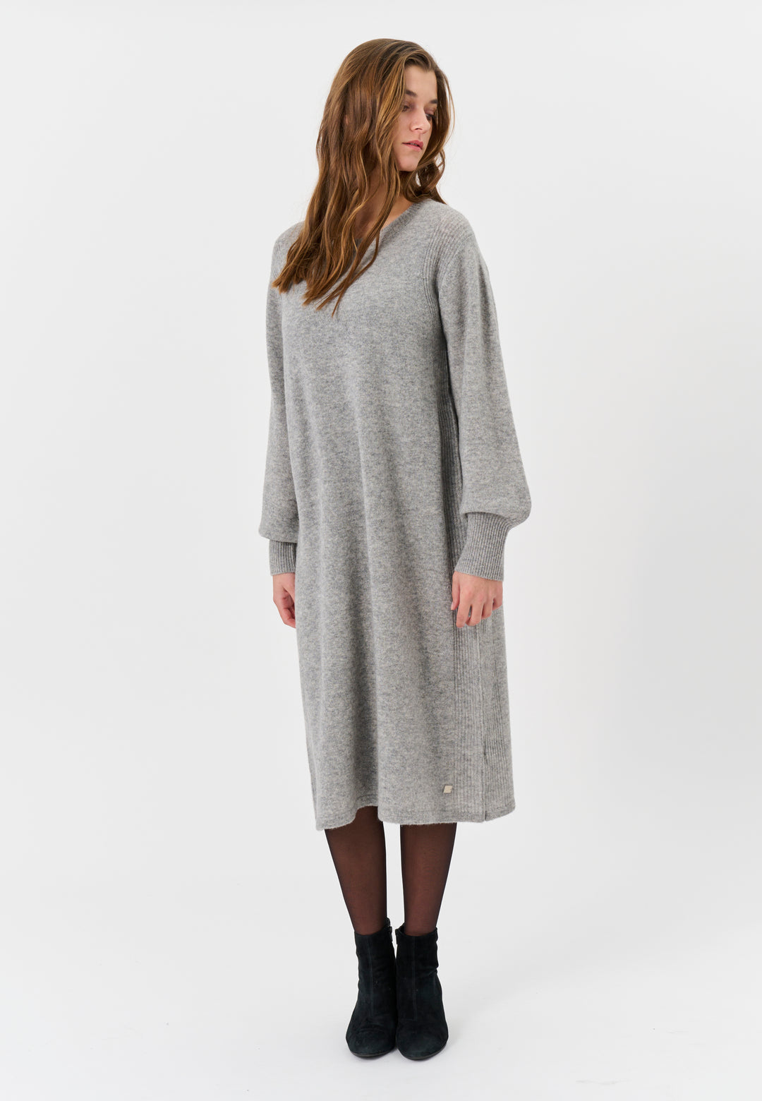 Lind LiKatrina Knit Dress 9650 grey melange