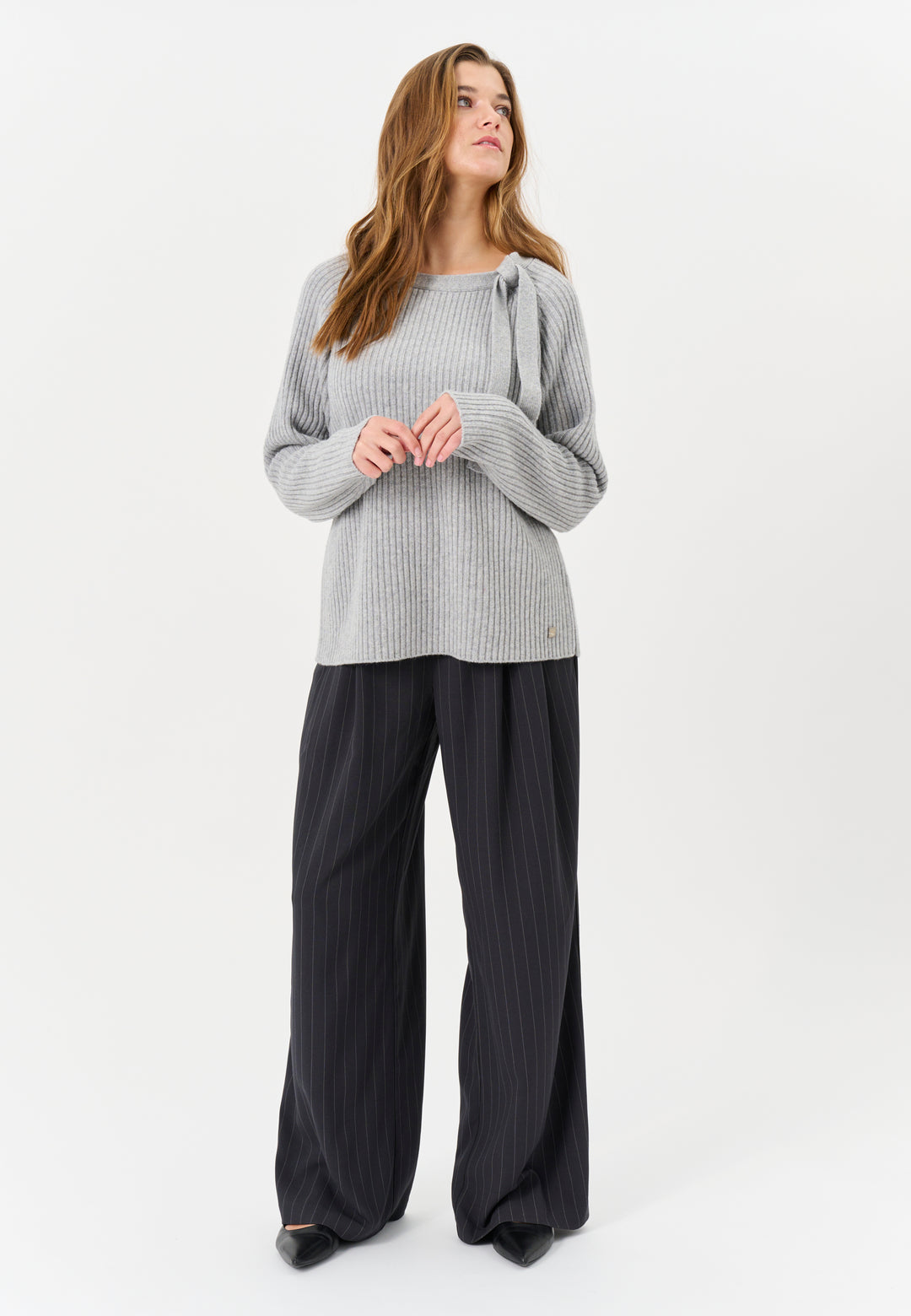 Lind LiMonica Knit Pullover 9450 LIGHT GREY MELANGE