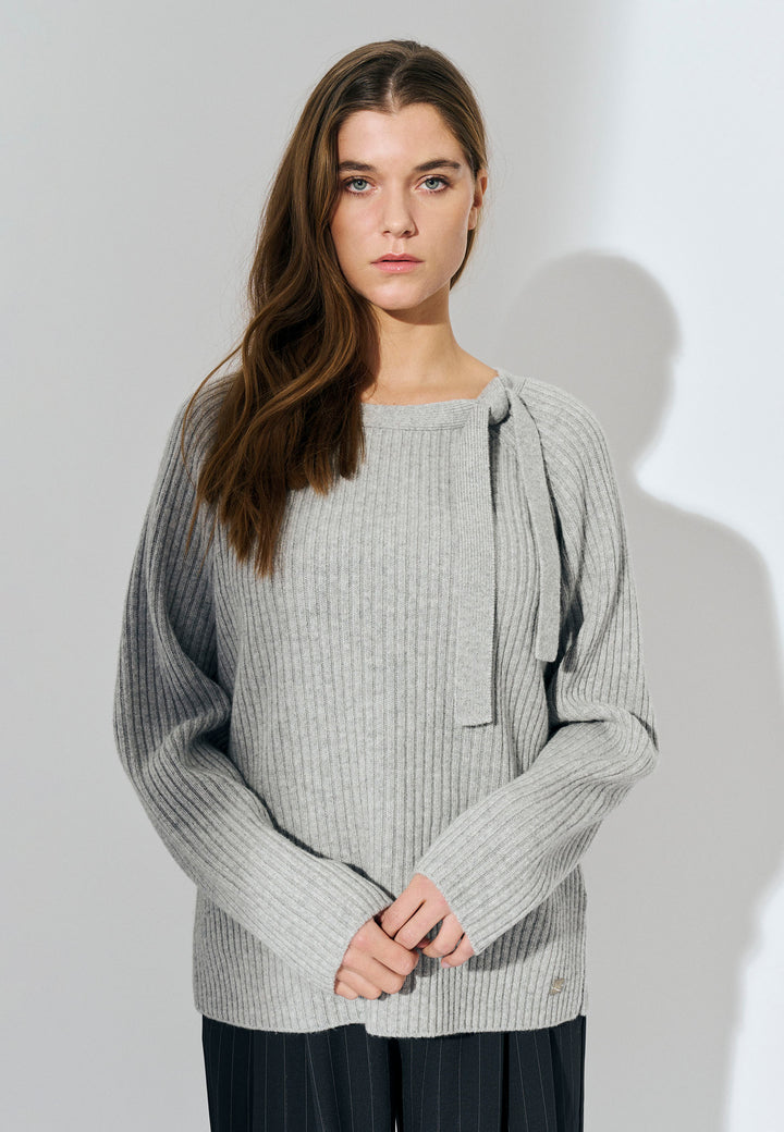 Lind LiMonica Knit Pullover 9450 LIGHT GREY MELANGE